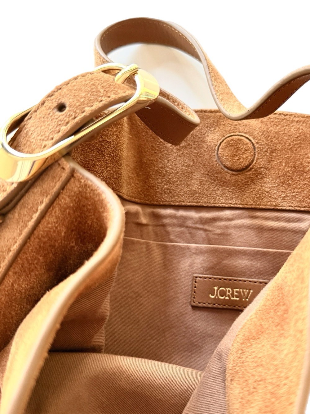 J Crew Camel Color Suede Shoulder Bag - Picture 8 of 10
